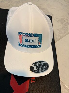 Black Clover White Performance Visor with Logo Trim